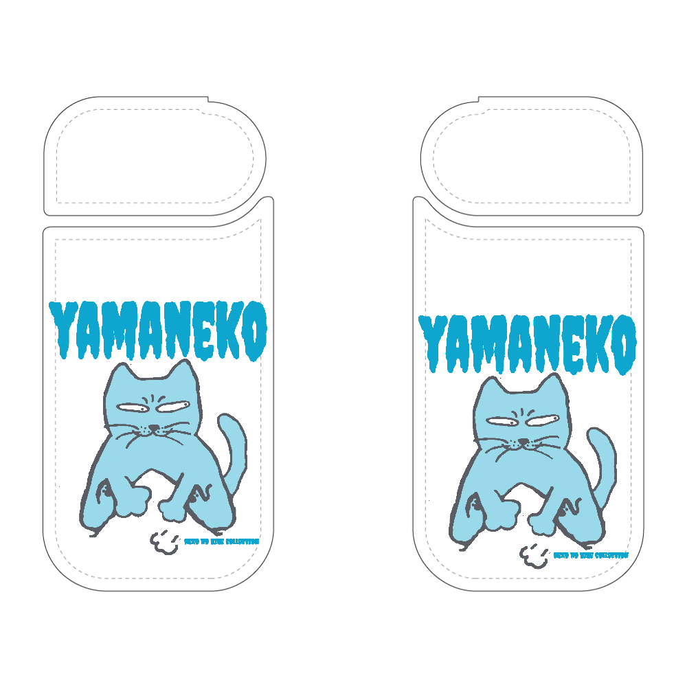 らくがき・やまねこ・ぶるー：ねこのひげあつめ。 IQOSケース