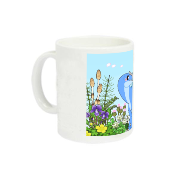 春の花とオウラノサウルス 定番マグカップ