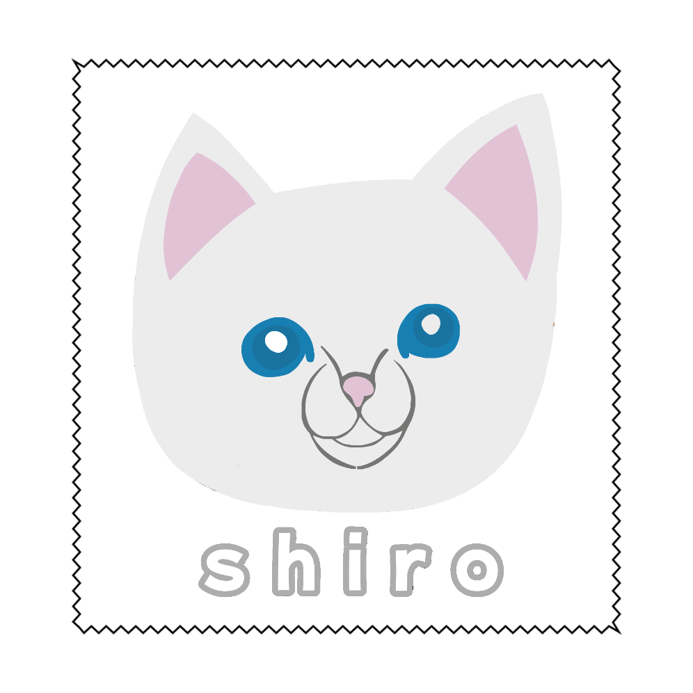 しろねこちゃん マイクロファイバーメガネ拭き