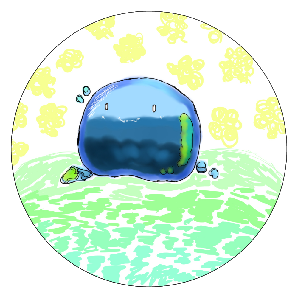 毒スライムコースター 白雲石コースター　丸