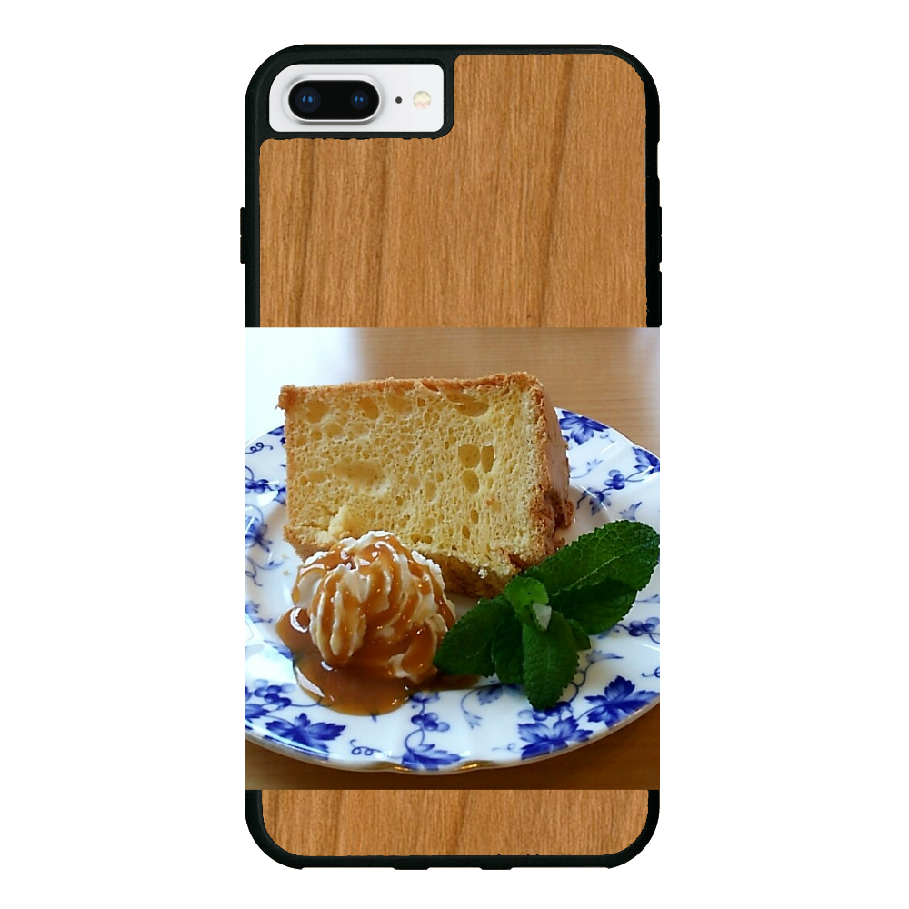 スイーツ(シフォンケーキ) iPhone8 Plus ウッドケース