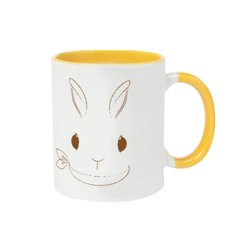 うさぎかわいい･スカーフ 2トーンマグカップ