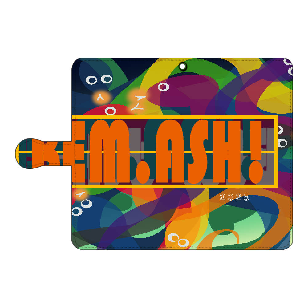 【ビェム.アッシュ】シリーズ　『九蛇(龍・竜)』躍動２ 手帳型ベルト付きアンドロイドL