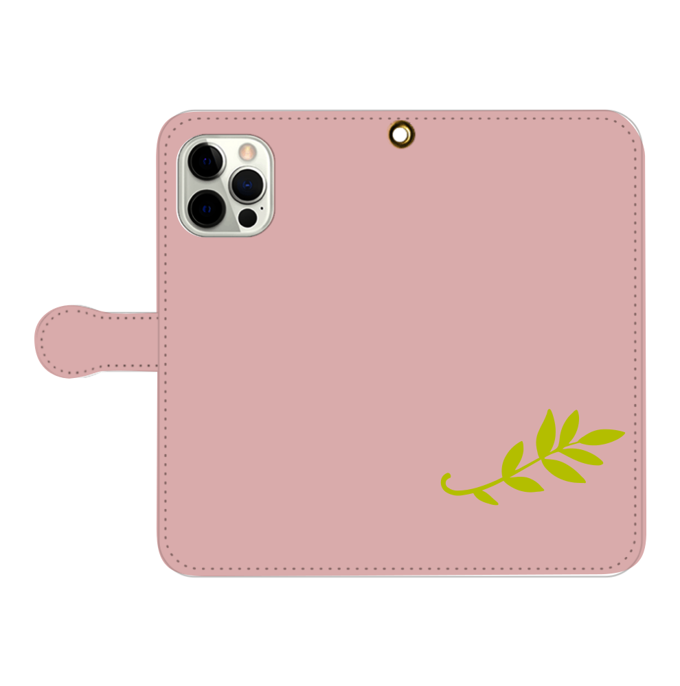 leaf (葉っぱ) 手帳型スマホケース iPhone12pro max 手帳型スマホケース