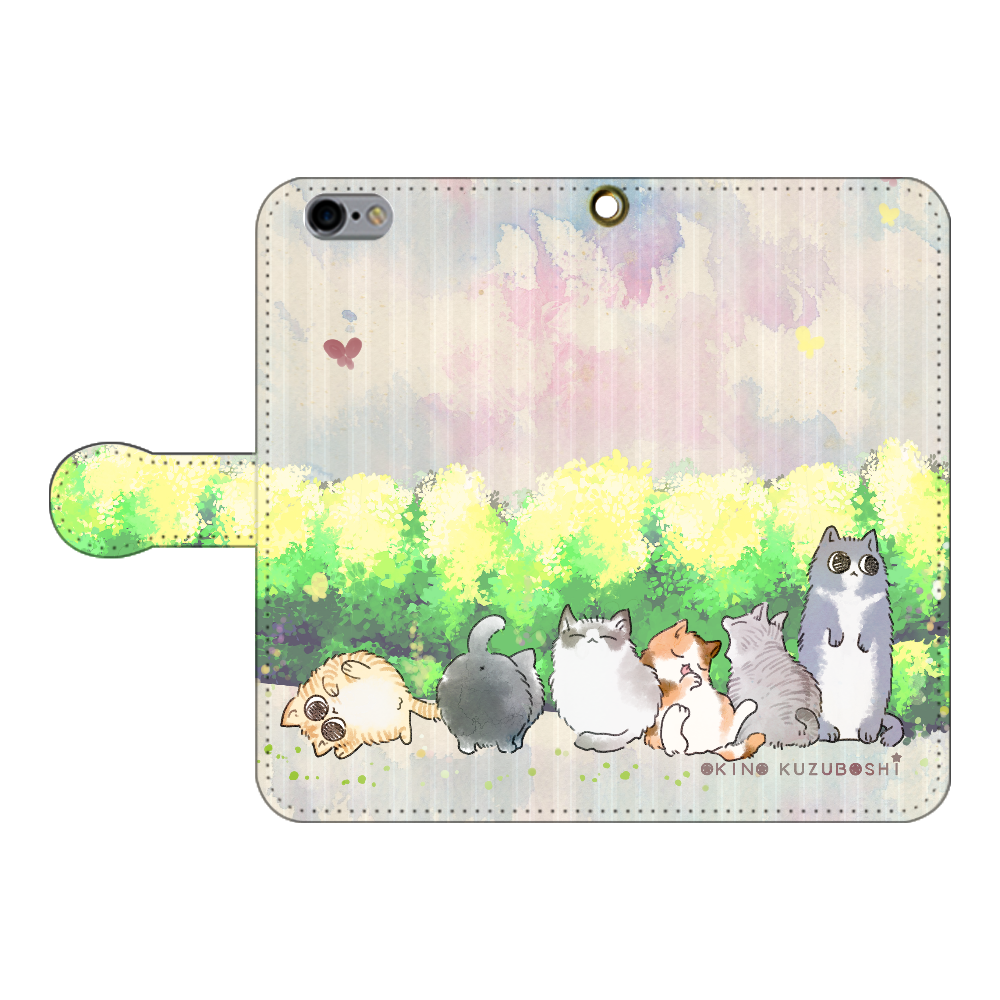 けぱけぱの子猫たち iPhone6/6s 手帳型スマホケース