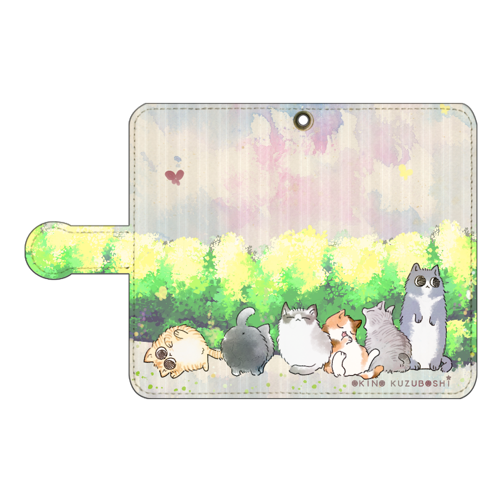 けぱけぱの子猫たち 手帳型ベルト付きアンドロイドS