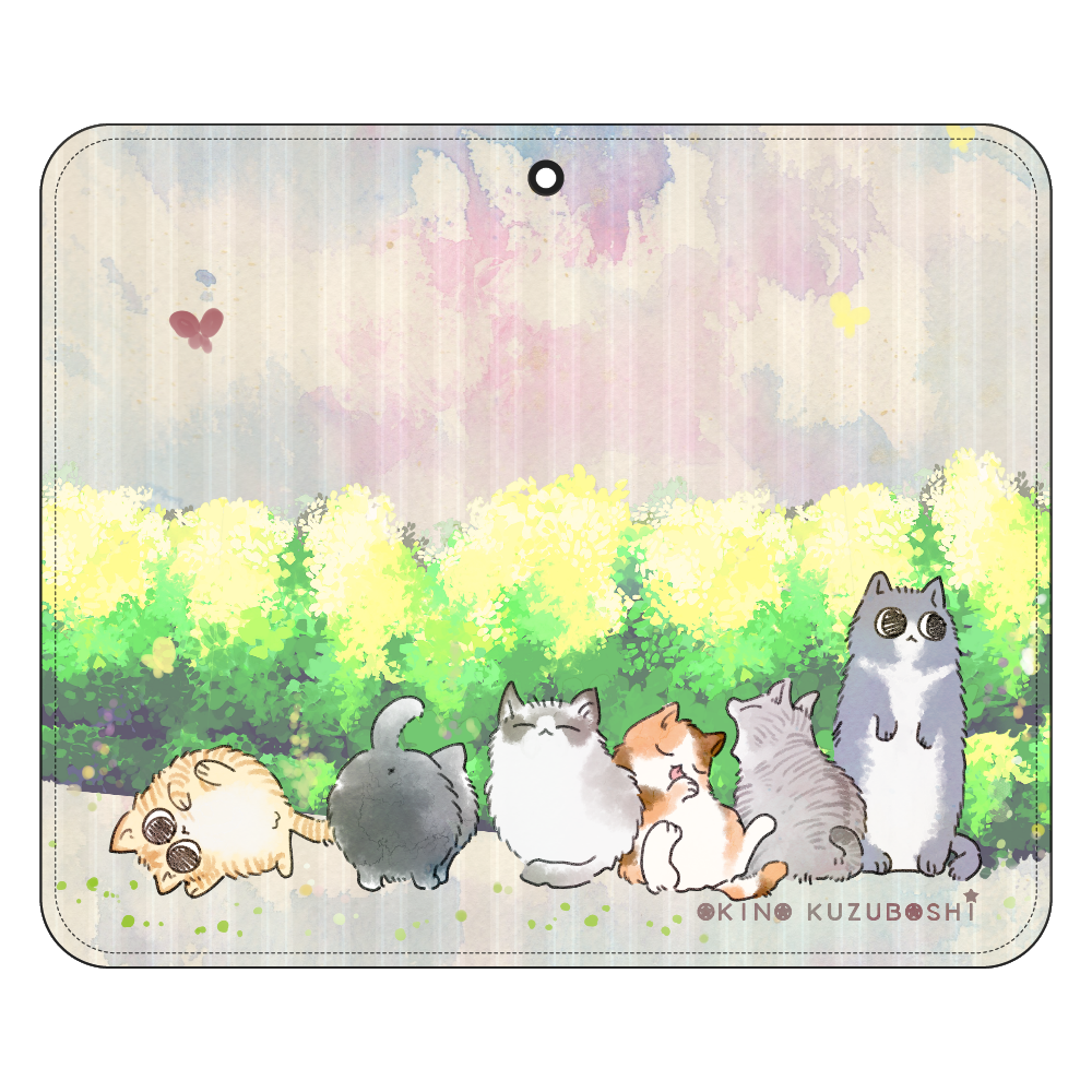 けぱけぱの子猫たち 帯なし手帳ケース（汎用マルチスライド式パーツ）M