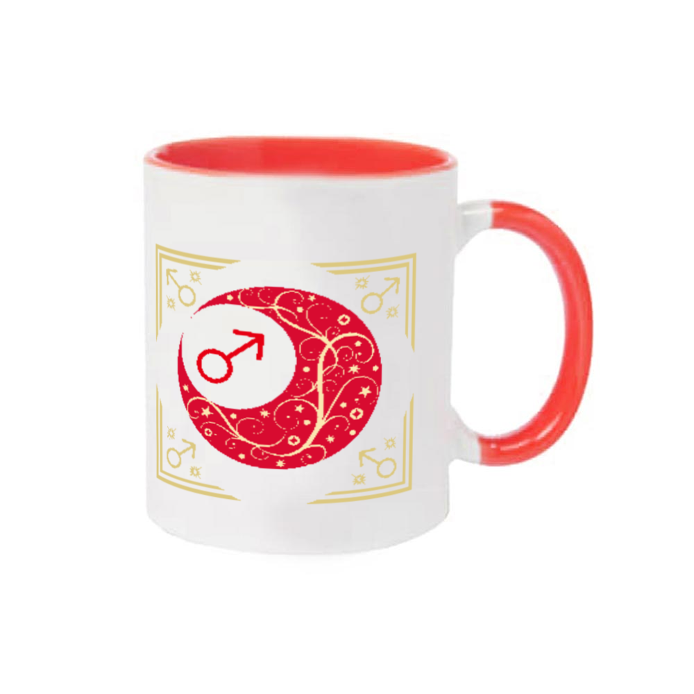 オリエンタルな月と火星と。ー火星額Ver.／２トーンマグ 2トーンマグカップ