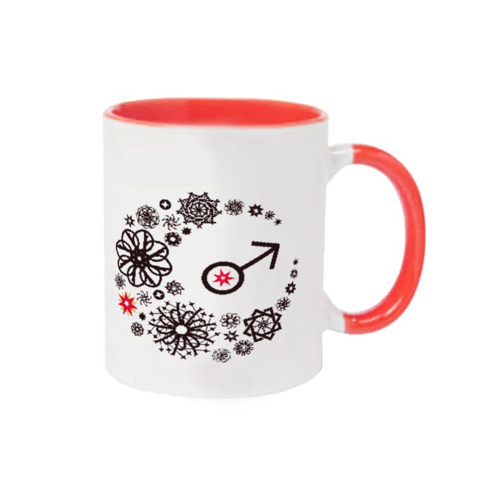 ことばもん／だいすきMoonと惑星マーク・火星編／２トーンマグ 2トーンマグカップ