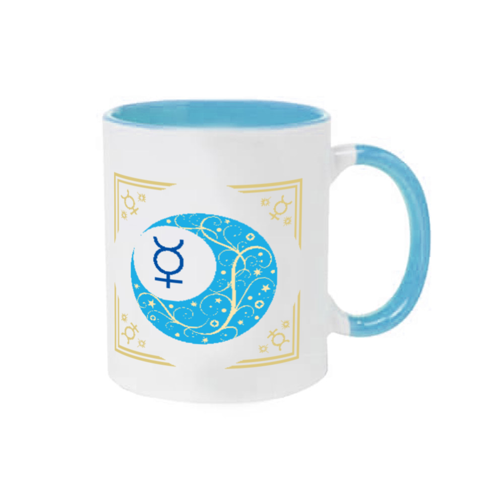 オリエンタルな月と水星と。ー水星額Ver.／２トーンマグ 2トーンマグカップ