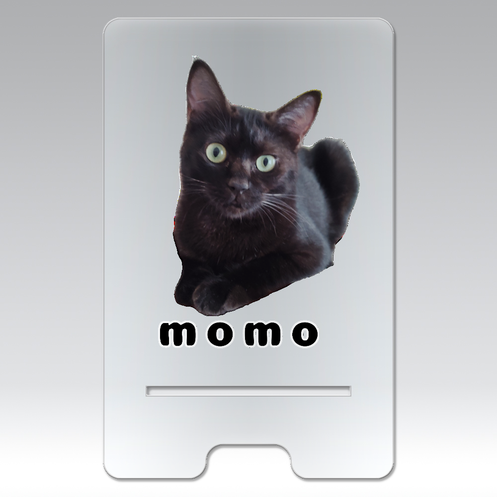 黒ねこももちゃん アクリル スマホスタンド