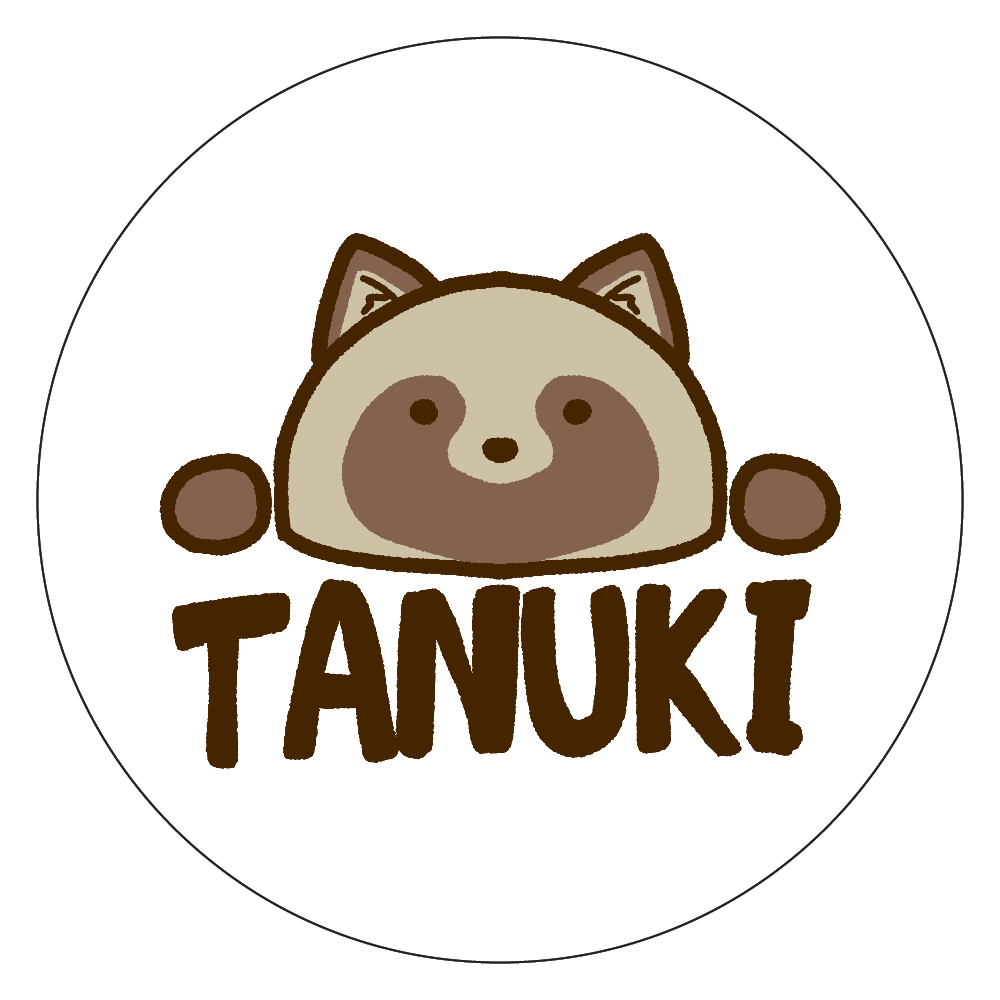 自己主張するたぬき 白雲石コースター　丸