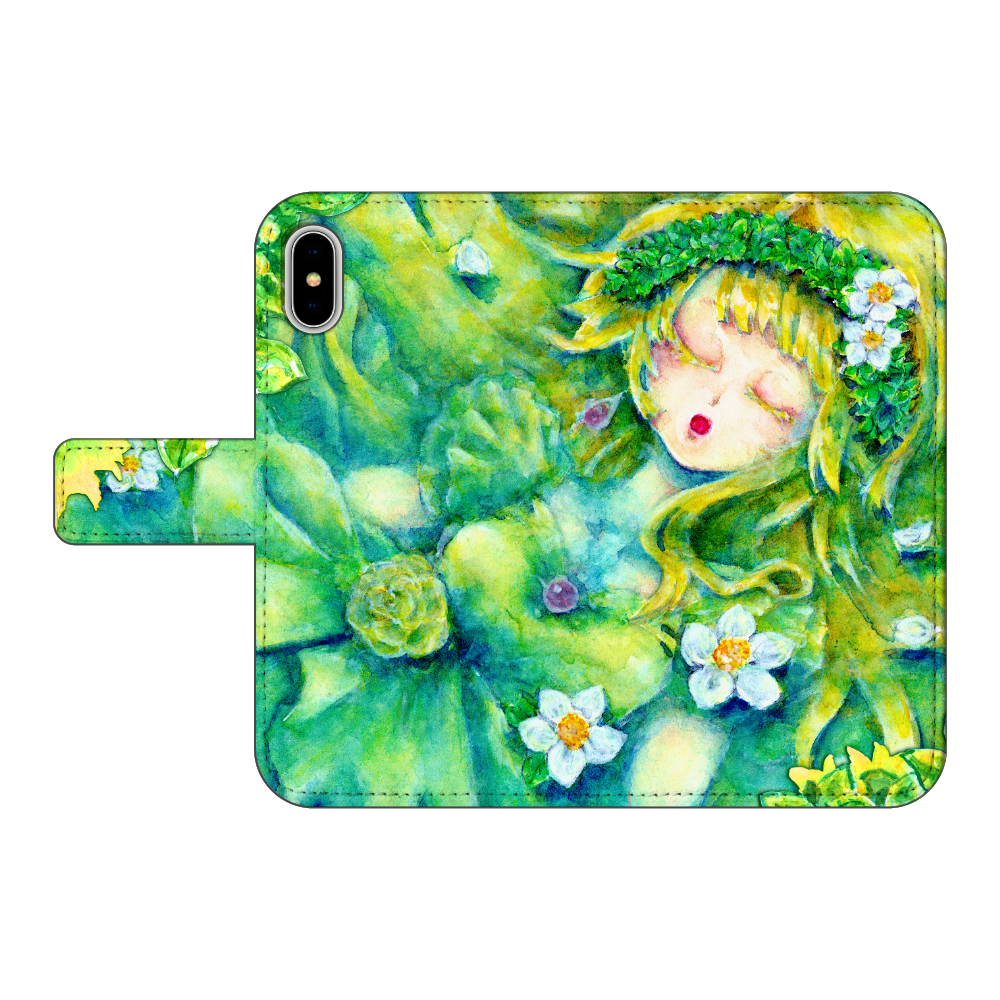 窓の外　iPhoneX/XS   iPhoneX/XS 手帳型スマホケース ベルトあり3ポケット iPhoneX/XS