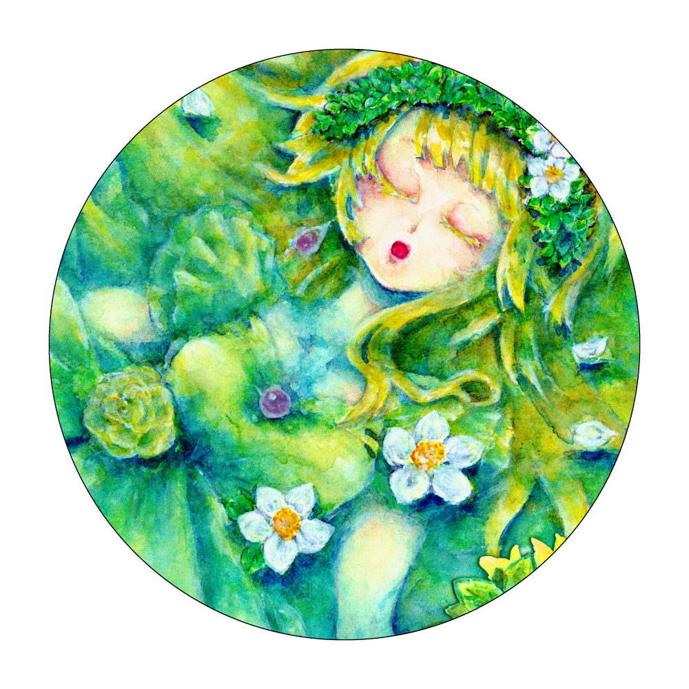 窓の外 捺印マット(ラウンド)