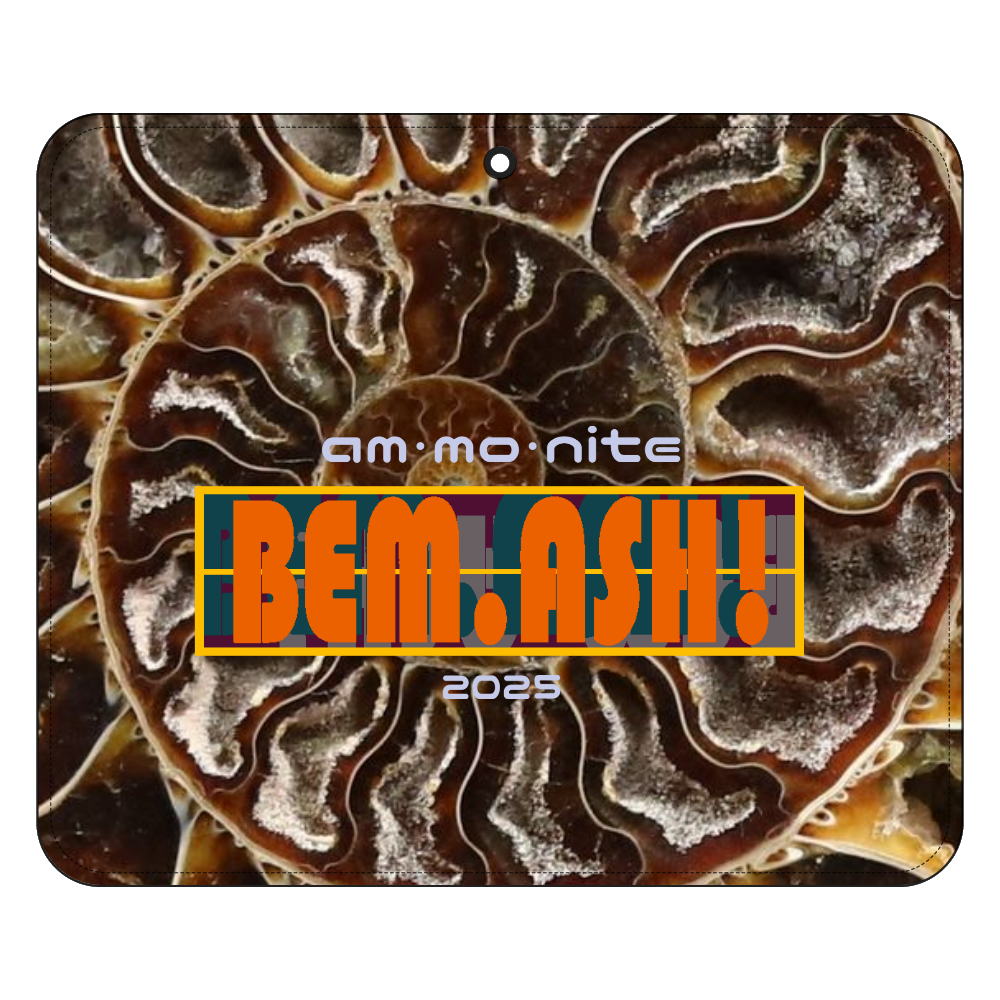 【ビェム.アッシュ】シリーズ　『アンモナイト＝am・mo・nite』 帯なし手帳ケース（汎用マルチスライド式パーツ）M