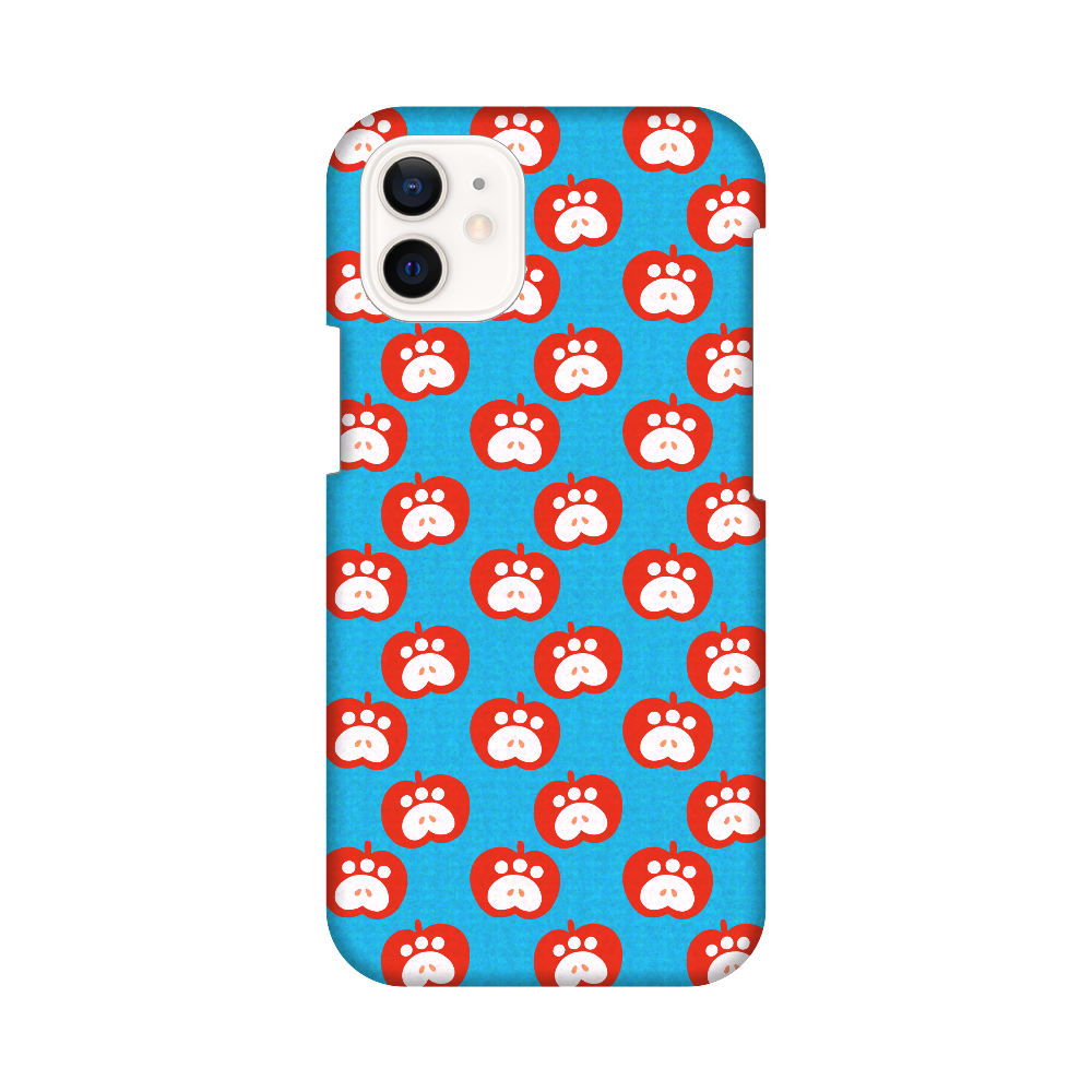 肉球リンゴのスマホケース【赤リンゴ】 iPhone12 mini