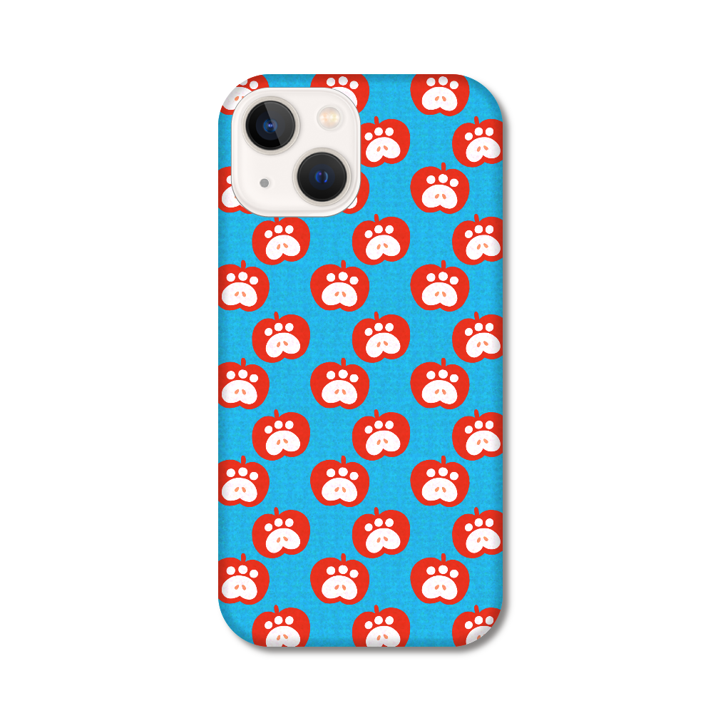 肉球リンゴのスマホケース【赤リンゴ】 iPhone13 mini
