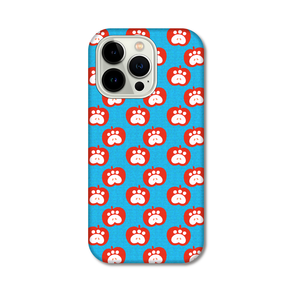 肉球リンゴのスマホケース【赤リンゴ】 iPhone14 Pro
