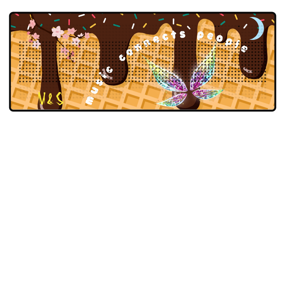 M&S チョコアイスとダイヤの蝶 Bluetoothスピーカー 表のみプリント