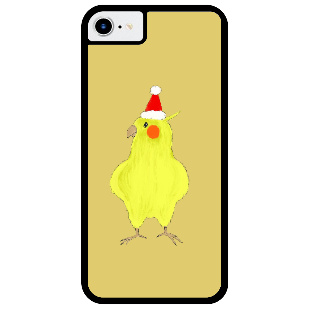 オカメインコのクリスマス iPhone7_プリントパネルラバーケース