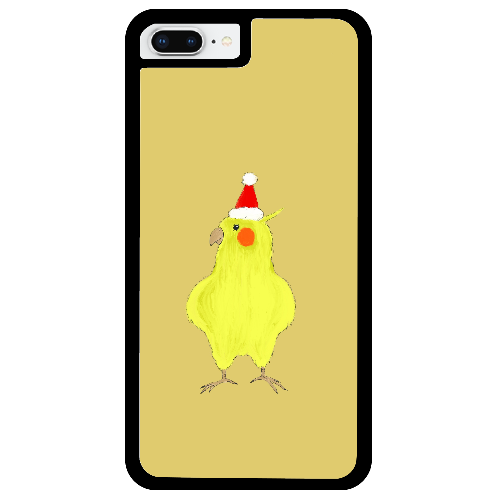 オカメインコのクリスマス iPhone7Plus_プリントパネルラバーケース