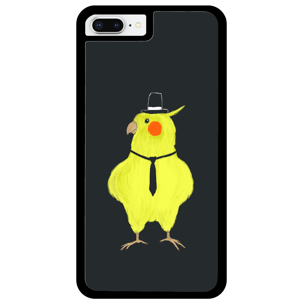 スパイみたいなオカメインコ iPhone7Plus_プリントパネルラバーケース