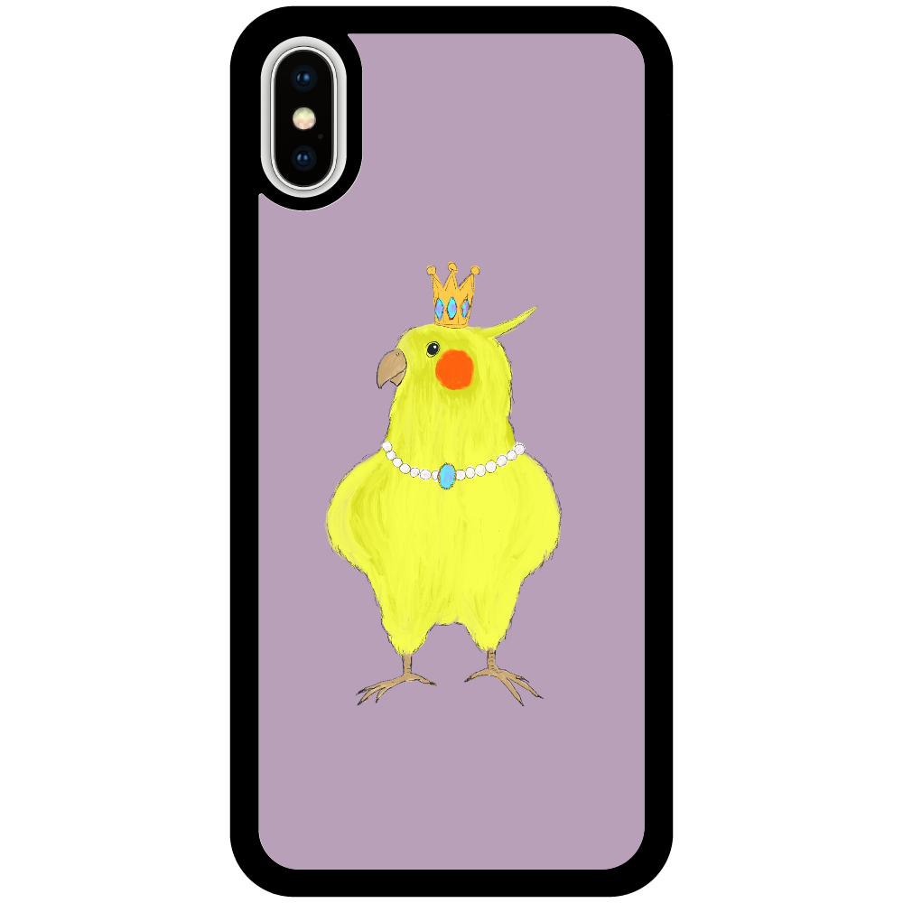 お姫様みたいなオカメインコ iPhoneX/Xs_プリントパネルラバーケース