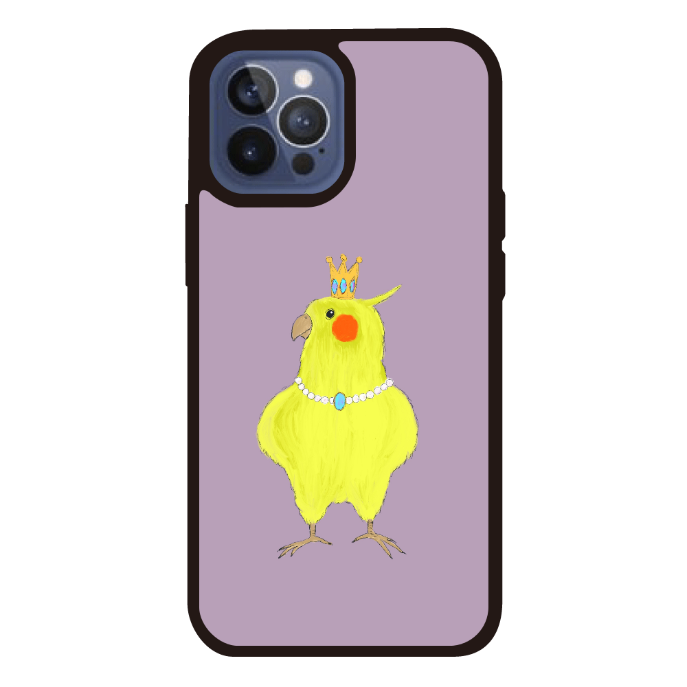 お姫様みたいなオカメインコ iPhone12ProMAXプリントパネルラバーケース