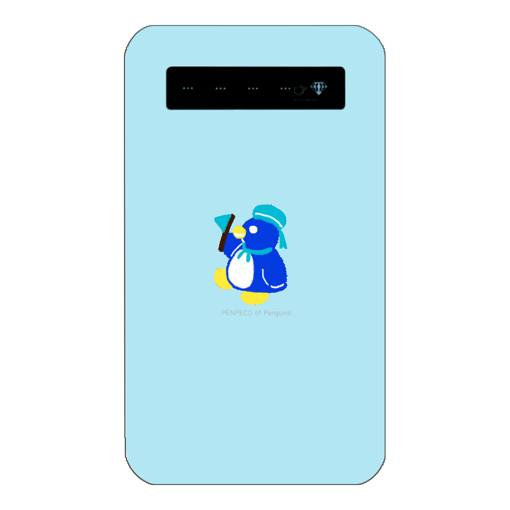 【ペンギン】ぺんぺこマリン・モバイルバッテリー/マリンルック・旅行・お出掛け・スマホバッテリー インジケータ有バッテリー4000mAh