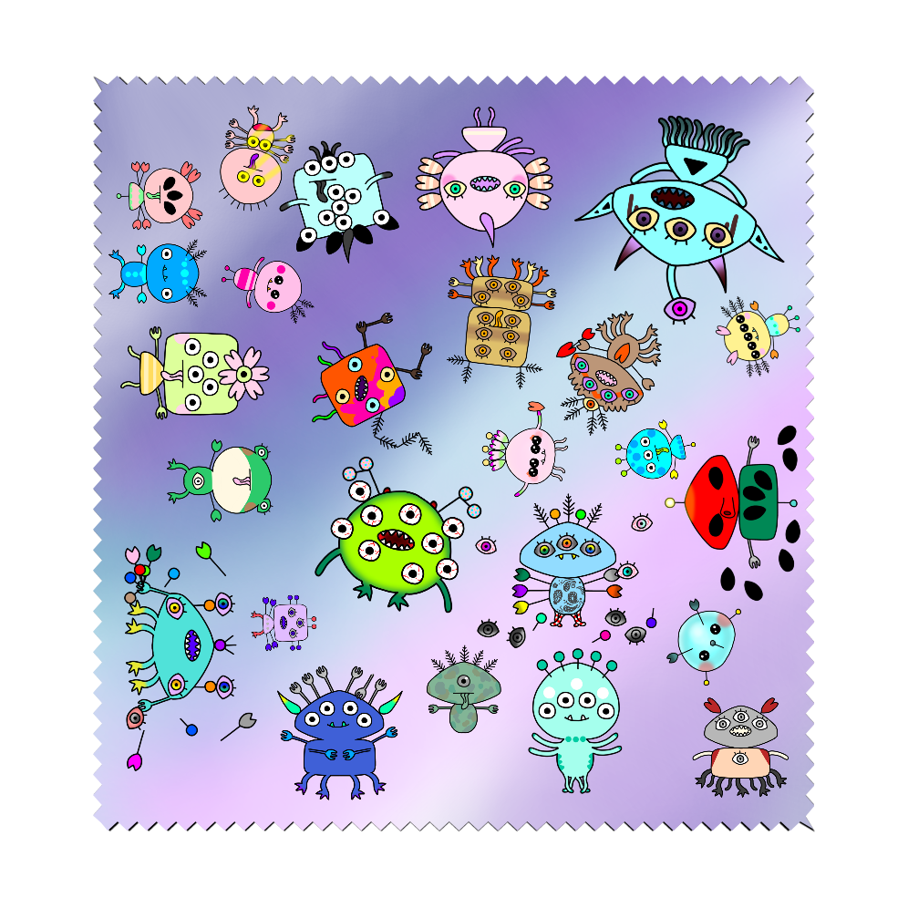 宇宙のオトモダチ眼鏡クロス マイクロファイバーメガネ拭き