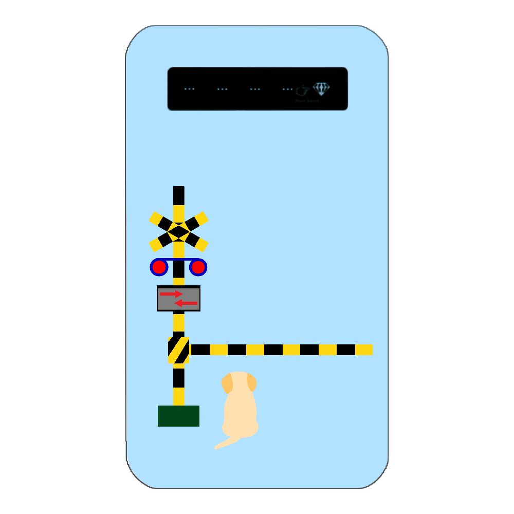 踏切のわんこ（あお） インジケータ有バッテリー4000mAh