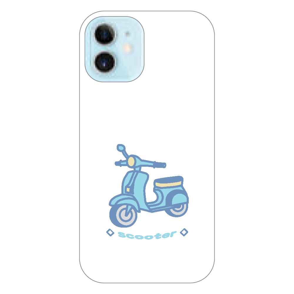 スクーターⅡ iPhone12 mini (白/黒)