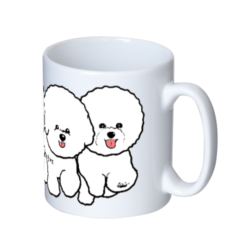 仲良しビションフリーゼペア2マグカップ ホワイトの商品購入ページ