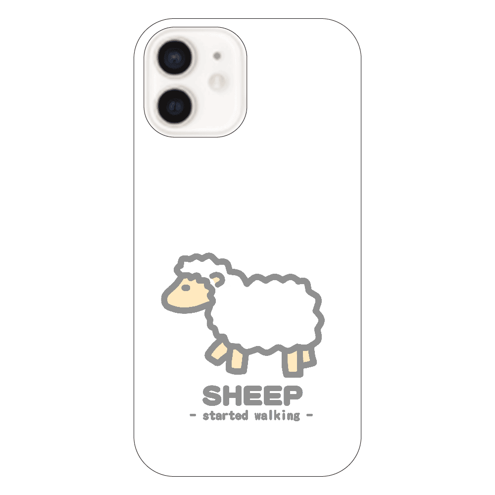 なんとなく歩き出すひつじⅡ（灰） iPhone12 (白/黒)