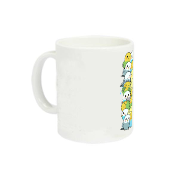 にぎやかインコ達 定番マグカップ