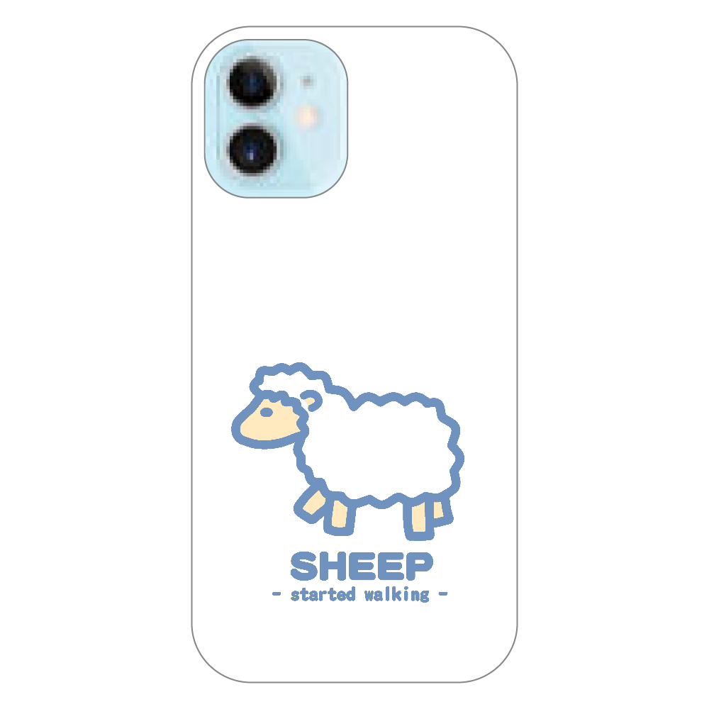 なんとなく歩き出すひつじⅡ（紺） iPhone12 mini (白/黒)