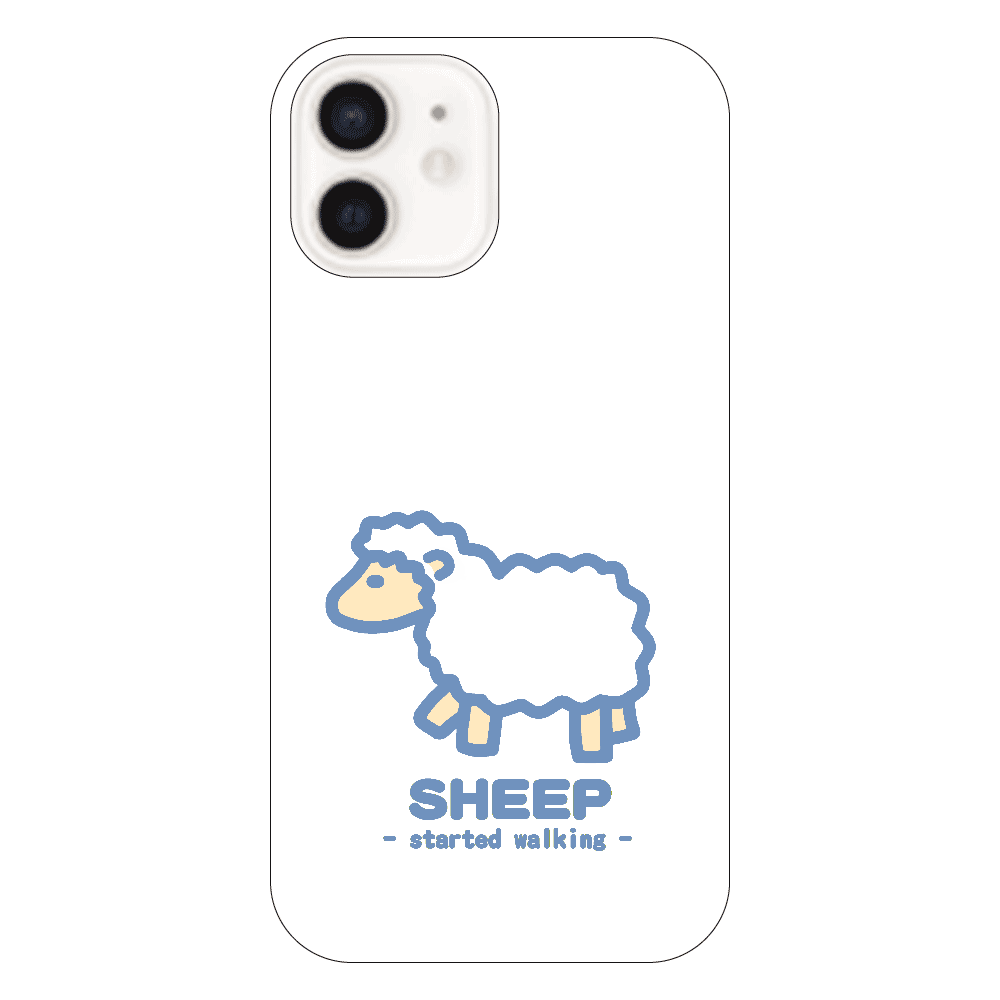 なんとなく歩き出すひつじⅡ（紺） iPhone12 (白/黒)