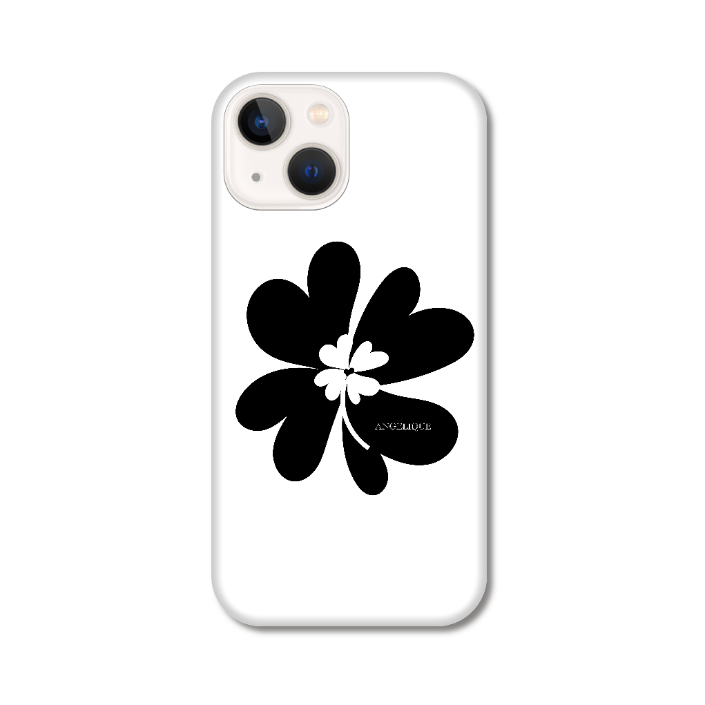 大人な感じの幸せクローバー　ホワイト♣️ iPhone13 mini