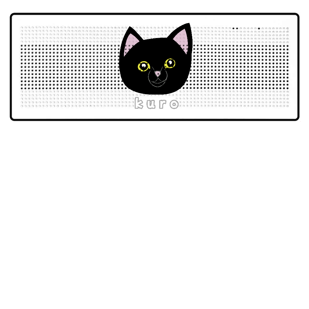 くろねこちゃん Bluetoothスピーカー 表のみプリント