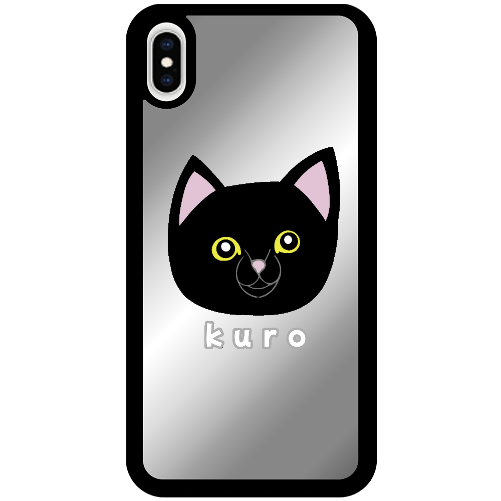 くろねこちゃん iPhoneXS Maxミラーパネルケース