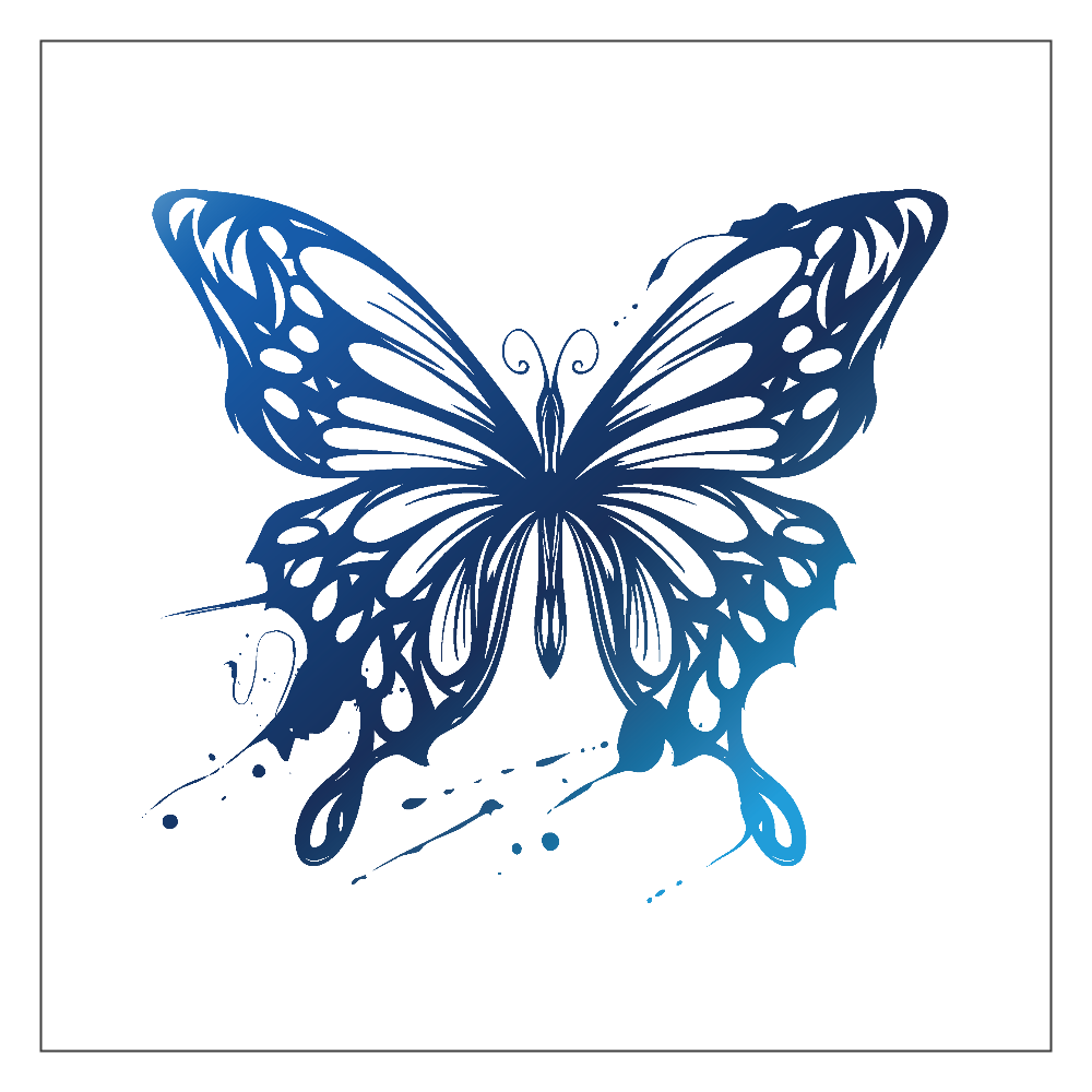 おしゃれなアゲハのワンポイントイラスト アクリルブロック