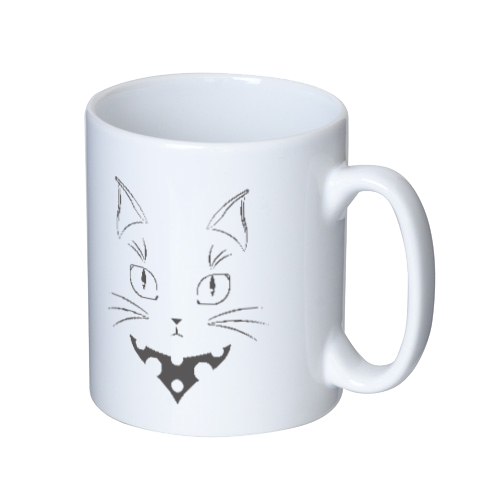 ねこかわいい(線画) マグカップ  ホワイト