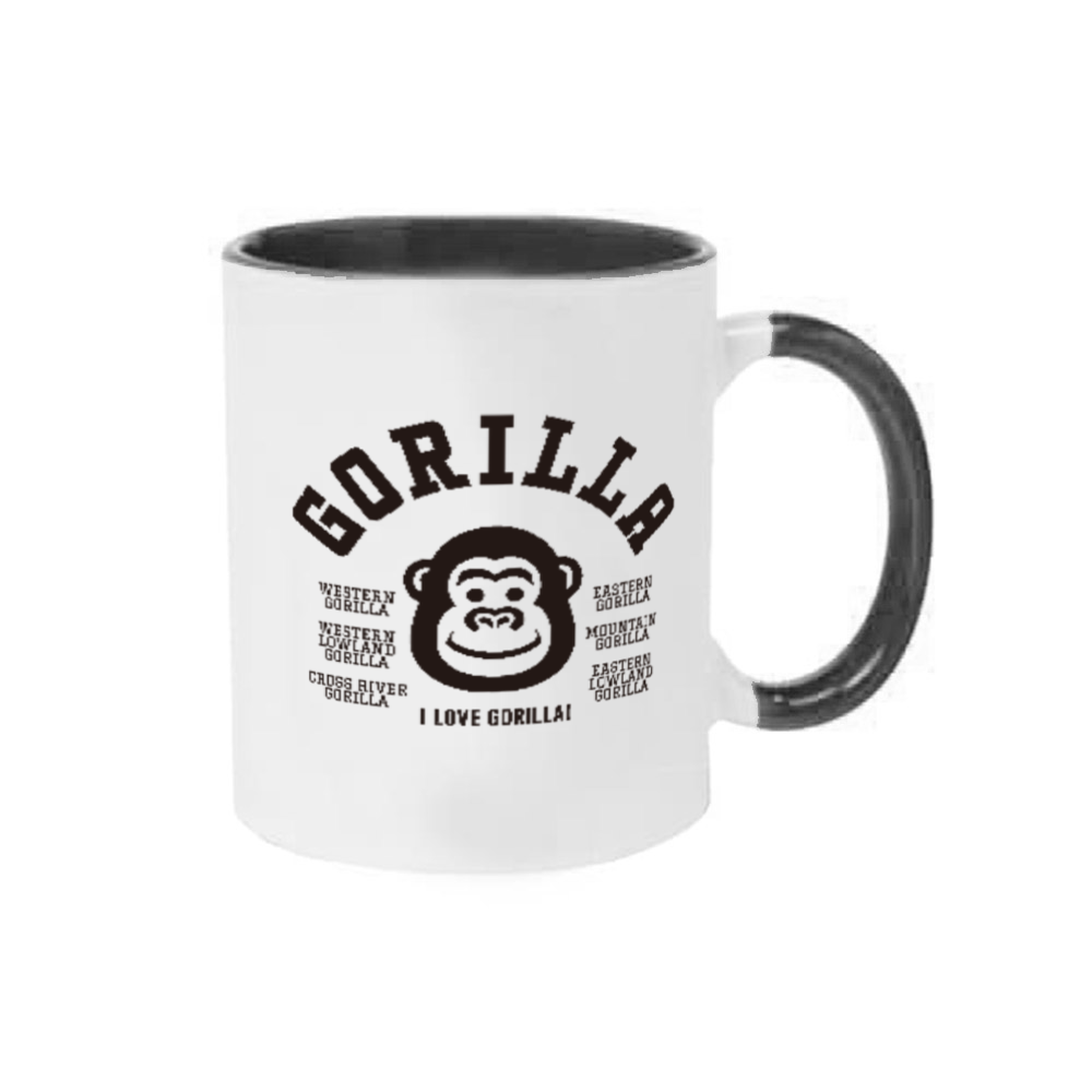 GORILLA ゴリラ大好き 2 2トーンマグカップ