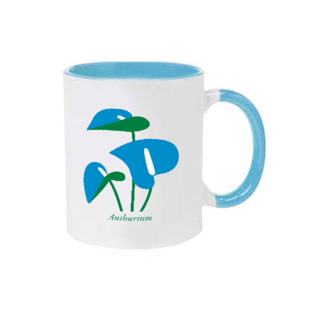 Anthurium Blue 2トーンマグカップ