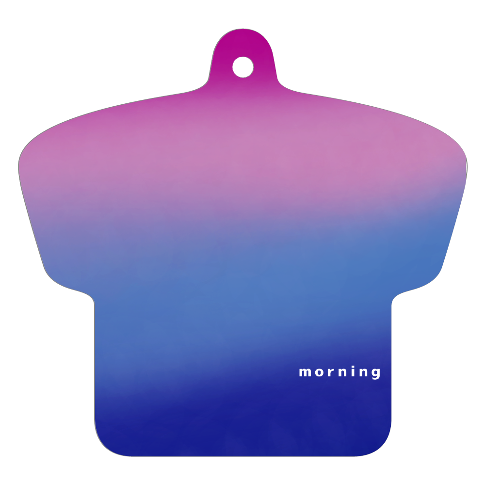朝やけ レザーキーホルダー（Tシャツ型）