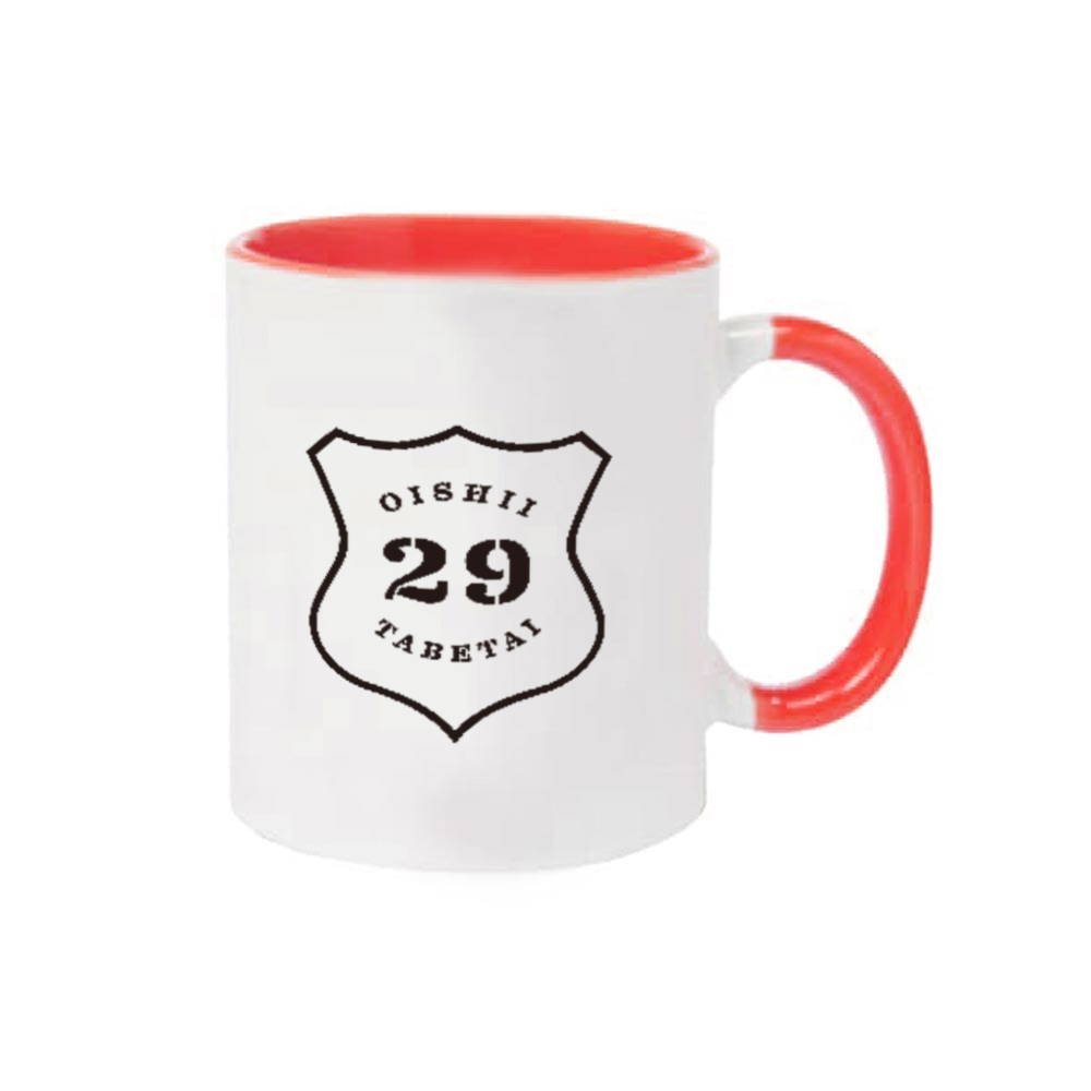 おいしい肉食べたい・OISHII 29 TABETAI 1 2トーンマグカップ