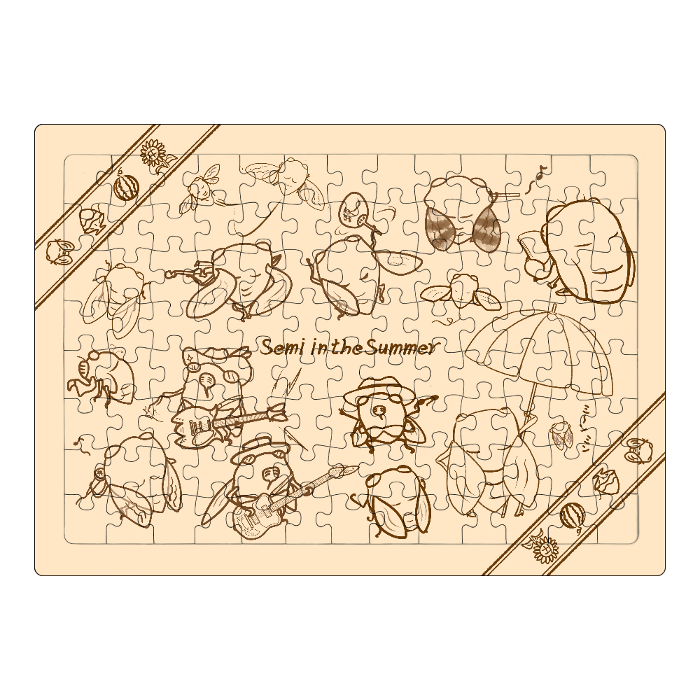 蝉オールスターパズル ジグソーパズル A4サイズ 104ピース