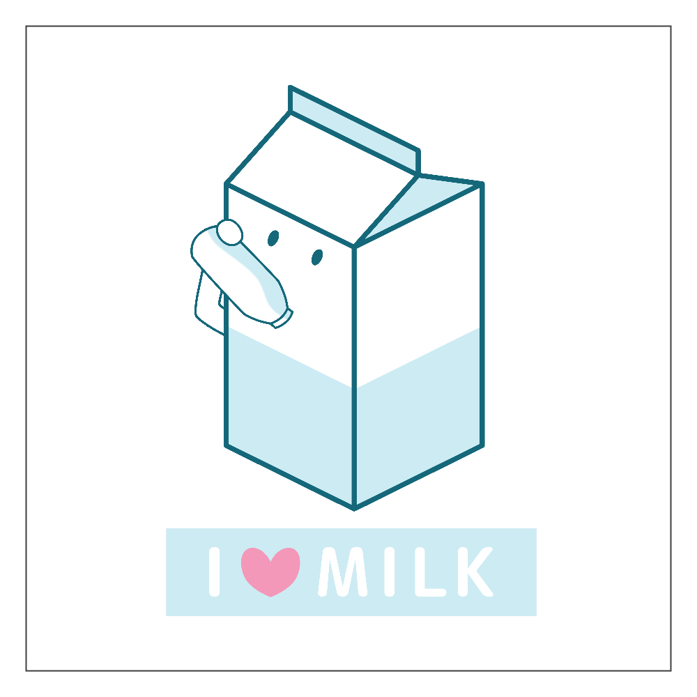 【I LOVE MILK】アクリルブロック アクリルブロック