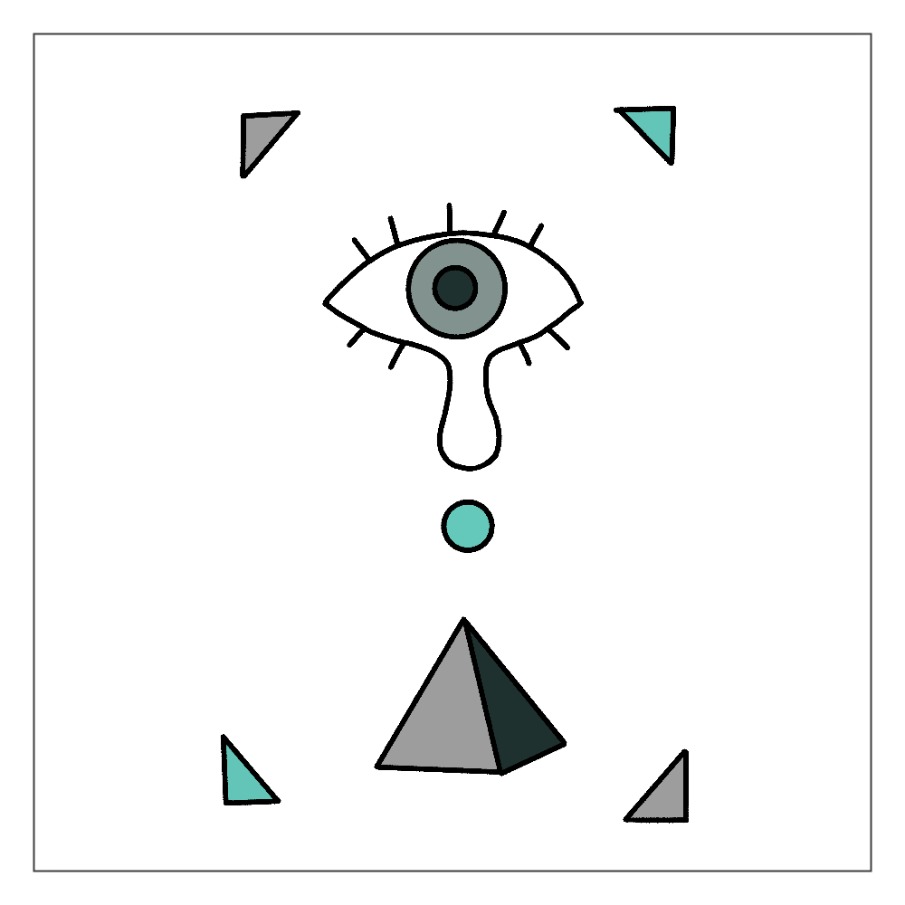 泪 アクリルブロック