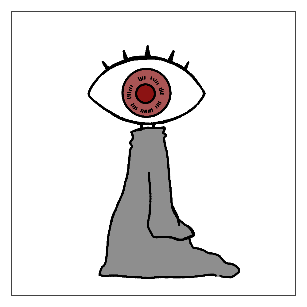 目の人 アクリルブロック